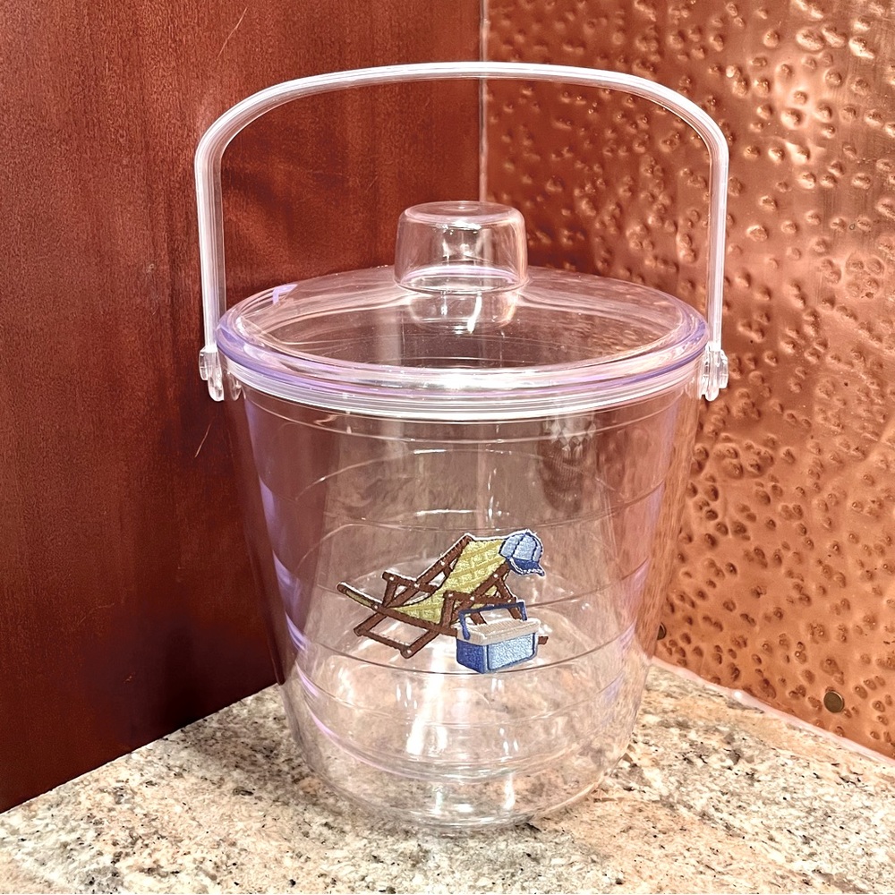 Tervis Tumbler COOLER Chair Summer Beach Lucite Insulated Ice Bucket Handle Lid